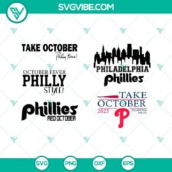 phillies take october svg bundle philadelphia phillies svg red october svg 7 mockup