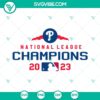 Phillies World Series 2023 Champions SVG image with Phillies Baseball SVG files, perfect for baseball fans and crafting projects.