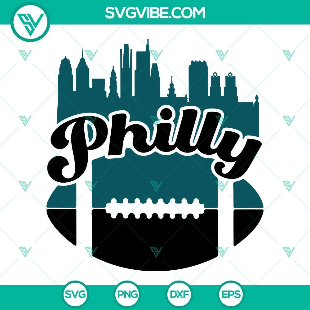 Football, Sports, SVG Files, Philly SVG File, Philadelphia SVG File, 1