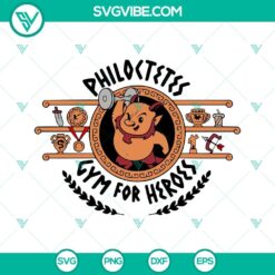 Philoctetes Gym For Heroes SVG Files, Hercules Gym SVG Image, Phil SVG Image,