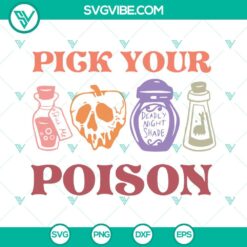 Disney, Halloween, SVG Files, Pick Your Poison SVG Files, Disney Villain SVG 17