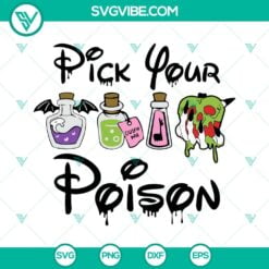 Disney, Halloween, SVG Files, Pick Your Poison SVG Images, Funny Halloween SVG 4