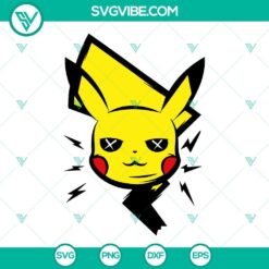 Anime, SVG Files, Pikachu Face SVG Image, Pokemon Anime SVG Files PNG DXF EPS 10