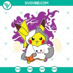 Anime, Halloween, SVG Files, Pikachu Ghost SVG Images, Pikachu Halloween SVG 4