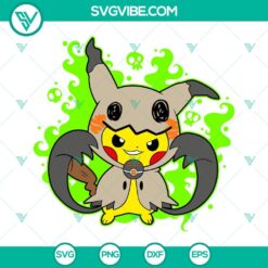 Anime, Halloween, SVG Files, Pikachu Mimikyu SVG Images, Pikachu Halloween SVG 3