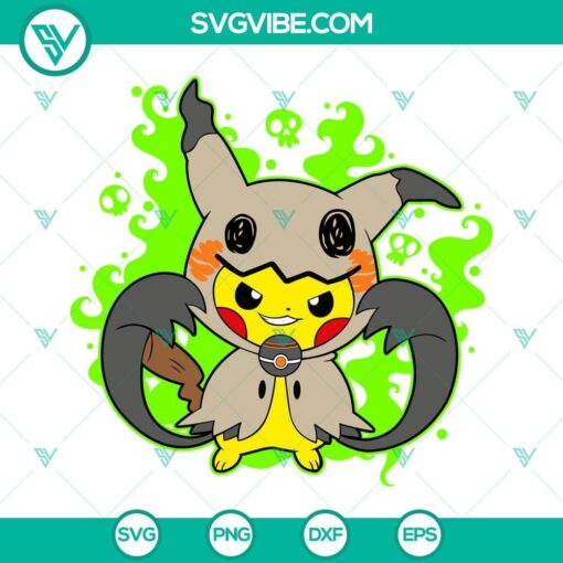 pikachu mimikyu svg pikachu halloween svg pokemon halloween svg png dxf eps 10 mockup