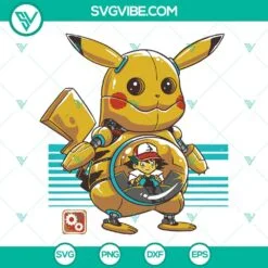 Anime, SVG Files, Pikachu Robo SVG Images, Pokemon Anime SVG Files PNG DXF EPS 2