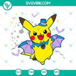 Anime, Halloween, SVG Files, Pikachu Vampire SVG Images, Pikachu Halloween SVG 1