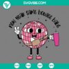 Pink disco ball SVG files for a glamorous New Year design, perfect for tumbler cups. Download now for a boujee babe celebration theme.