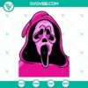 Pink Ghostface SVG download with No You Hang Up SVGs and Scream SVG files, a collection inspired by the Scary Movie franchise.