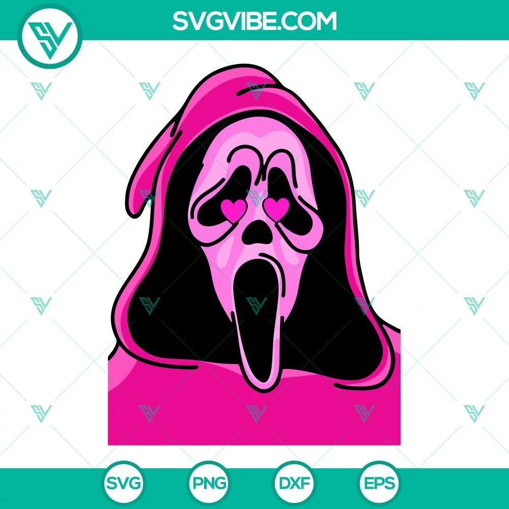 Halloween, SVG Files, Pink Ghostface SVG Download, No You Hang Up SVG Images, 1