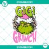 Pink Gigi Grinch PNG digital design with cute Christmas character, ideal for holiday crafts and projects.