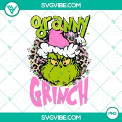 Pink Granny Grinch PNG designs for digital projects, ideal for Christmas craft and holiday fun.