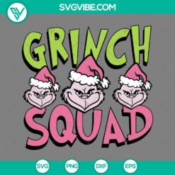 Christmas, SVG Files, Pink Grinchmas Season SVG File, Grinch Face SVG Files, 4