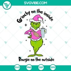 pink grinch svg bundle bougie grinch svg bad and grinchy svg christmas grinch stanley cup and belt bag svg 4 mockup