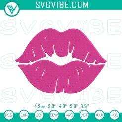 Embroidery Designs, Movies Embroidery Designs, Pink Lips Embroidery Designs, 4