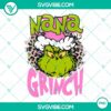 Pink Nana Grinch PNG images - festive and trendy digital designs for Christmas, featuring a pink-colored Nana Grinch character.