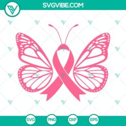 Cancer, SVG Files, Pink Ribbon Butterfly SVG Images, Breast Cancer Awareness 2