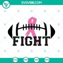 Cancer, Football, SVG Files, Pink Ribbon Football Breast Cancer Awareness SVG 5