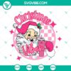Pink Santa Claus and Stanley Tumbler SVG images for Christmas, featuring a festive Santa Claus design. Perfect for holiday-themed digital projects.