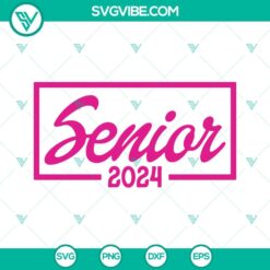 School, SVG Files, Senior 2024 Retro SVG File, Class Of 2024 SVG Image, High 3