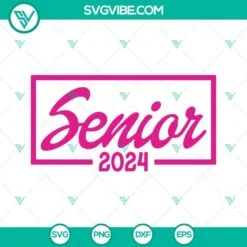 School, SVG Files, Senior 2024 Smiley Face SVG Download, Class Of 2024 SVG 3