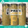 Pittsburgh Pirates Dunkie Junkie Glitter 20oz Tumbler Wrap PNG File with team logo and sparkly design for fans.