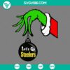 Pittsburgh Steelers Grinch Hand holding ornament SVG files for Christmas. Download Steelers Christmas SVG design online.