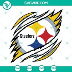 Football, Sports, SVG Files, Pittsburgh Steelers Ripped Claw SVG Images, 16