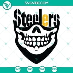 Football, Sports, SVG Files, PITTSBURGH STEELERS SKULL SVG Image BUNDLE, 14