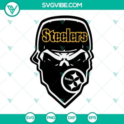 pittsburgh steelers skull svg steelers svg pittsburgh steelers svg png dxf eps instant download 5 mockup