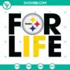 Pittsburgh Steelers SVG logo design, black and gold Steelers for Life SVG files with PNG format, perfect for fans.