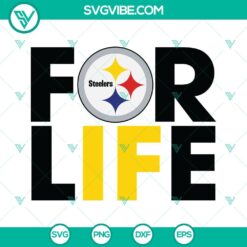 Football, Sports, SVG Files, Pittsburgh Steelers SVG Image, Steelers For Life 17