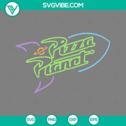 Disney, SVG Files, Pizza Planet Neon Lights SVG Image, Toy Story SVG File PNG 6