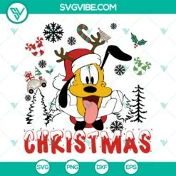 Christmas, Disney, SVG Files, Pluto Christmas SVG File, Disney Pluto Christmas 2