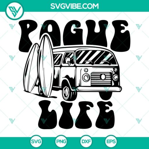 pogue life vintage van svg summer svg beach life svg outer banks svg png dxf eps cut files 7 mockup