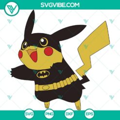 Anime, SVG Files, Pokemon Batman SVG File, Pikabat Pikachu SVG Download PNG DXF 21