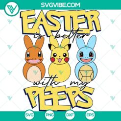 Disney, SVG Files, Pokemon Easter Is Better With My Peeps SVG File, Pikachu 4