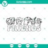 Pokemon Friends SVG Files featuring Pikachu, Bulbasaur, and friends. High-quality images perfect for crafting projects.