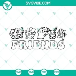 Anime, SVG Files, Pokemon Friends SVG Files, Pikachu And Friends SVG Images, 2