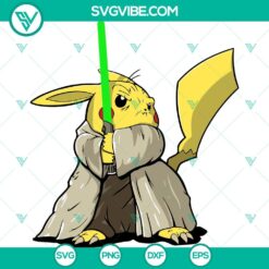 Anime, SVG Files, Pokemon Pikachu Yoda SVG Files, Pokemon Star Wars Cricut SVG 2