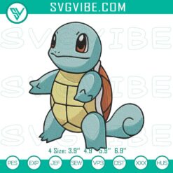 Anime Embroidery Designs, Embroidery Designs, Pokemon Squirtle Machine 2