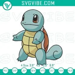 Anime Embroidery Designs, Embroidery Designs, Pokemon Squirtle Machine 11