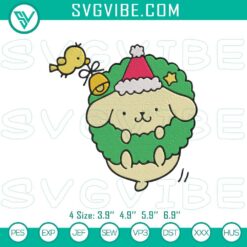 Christmas Embroidery Designs, Embroidery Designs, Pompompurin Merry Christmas 13