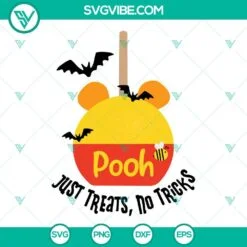 Disney, Halloween, SVG Files, Pooh Just Treats No Tricks SVG Files, Winnie The 2