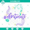Ursula SVG download with Disney villains theme, featuring Poor Unfortunate Souls design. Ideal for DIY projects.