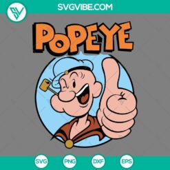 Disney, SVG Files, Popeye Thimble Theatre SVG Download PNG EPS DXF File popeye  2