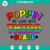Poppin My Way Into Third Grade SVG design for Back to School, with PNG, DXF, EPS file formats. Perfect for third grade students.