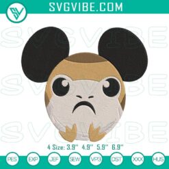 Disney Embroidery Designs, Embroidery Designs, Movies Embroidery Designs, Porg 14