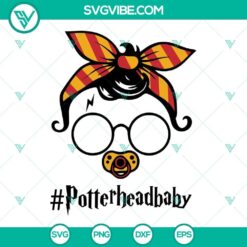 Potterhead Mom Kid Baby SVG Images Bundle, Harry Potter Head SVG File 2